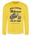 Світшот Vintage Motocross Сонячно жовтий фото