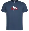 Мужская футболка Птичка белая Темно-синий Мужская футболка Птичка белая Темно-синий фото