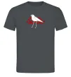 Мужская футболка Птичка белая Графит Мужская футболка Птичка белая Графит фото