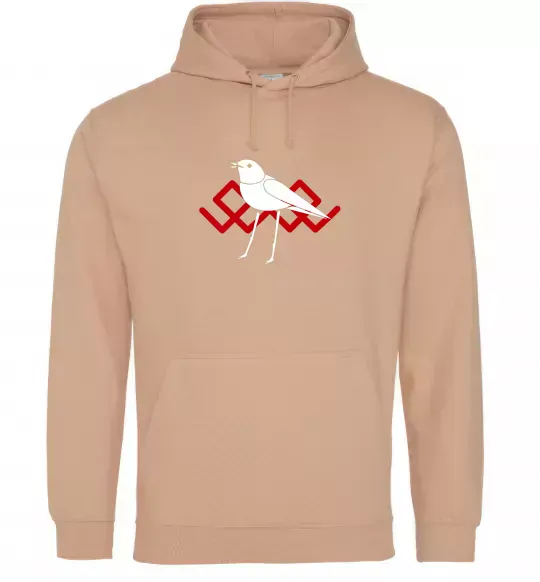 Жіноча толстовка (худі) Птичка белая Пісочний фото