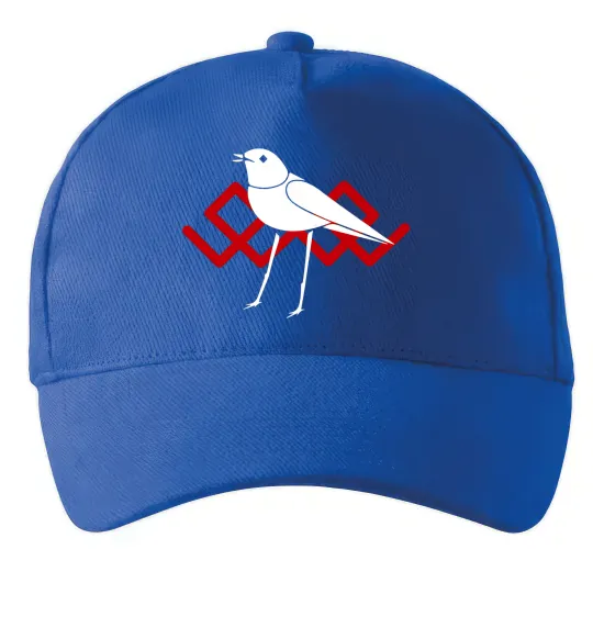 Кепка Птичка белая Яскраво-синій фото