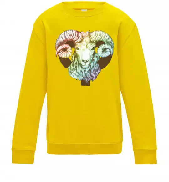 Детский Свитшот Овен знак зодіаку Солнечно желтый фото