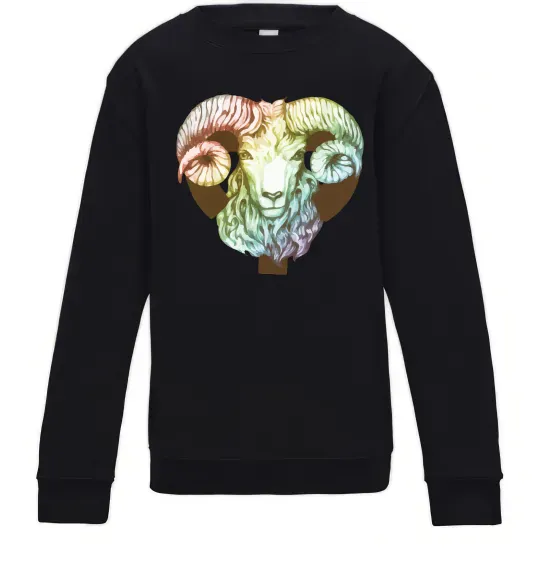 Детский Свитшот Овен знак зодіаку Черный фото