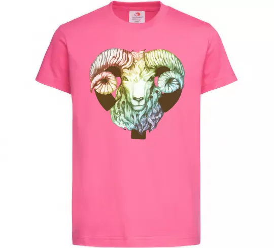 Детская футболка Овен знак зодіаку Ярко-розовый фото