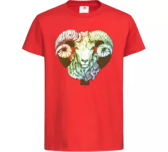 Детская футболка Овен знак зодіаку Красный фото