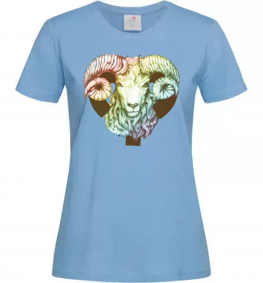 Женская футболка Овен знак зодіаку Голубой фото