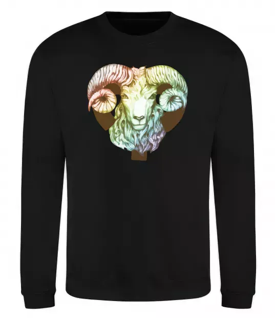 Світшот Овен знак зодіаку Чорний фото