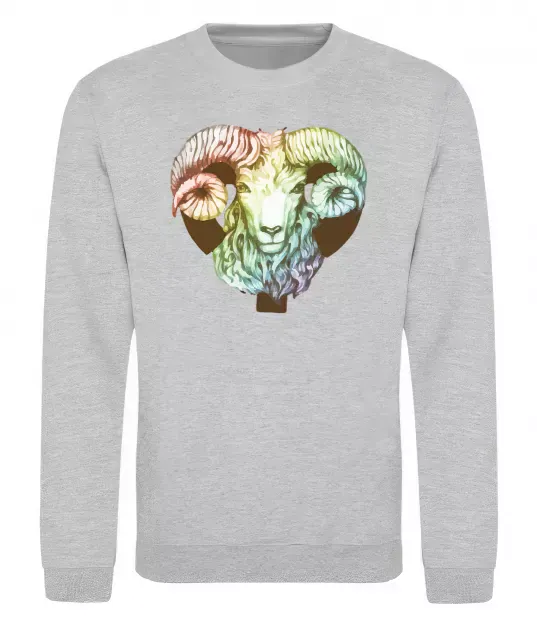 Світшот Овен знак зодіаку Сірий меланж фото