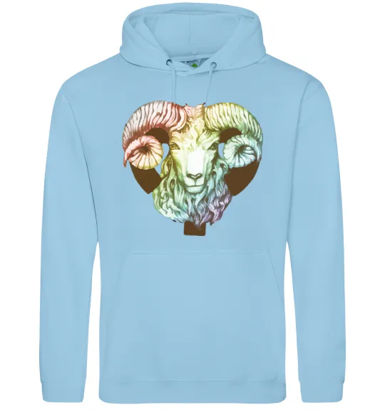 Женская толстовка (худи) Овен знак зодіаку Голубой фото