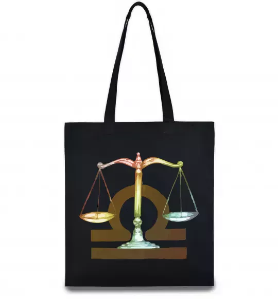 Эко-сумка Терези знак зодіаку Черный фото