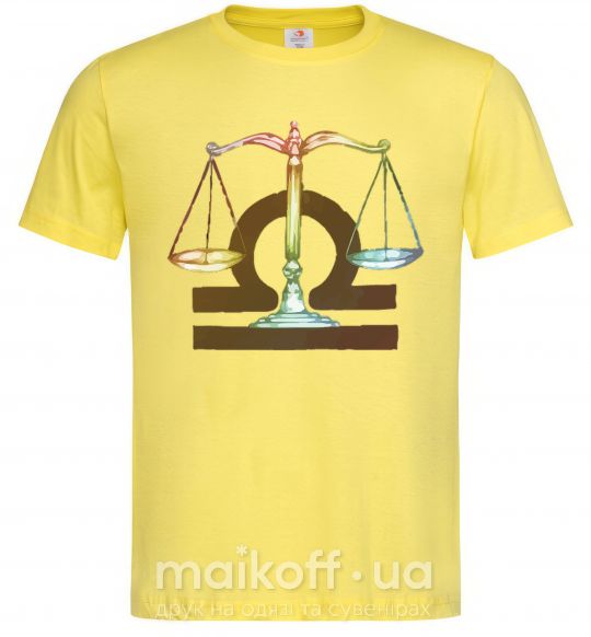 Мужская футболка Весы знак зодиака Лимонный фото
