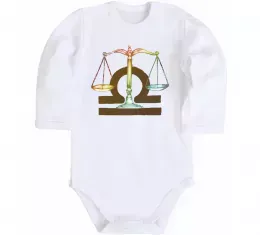 Детский боди Терези знак зодіаку Белый фото