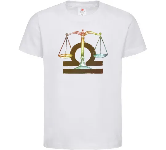 Детская футболка Терези знак зодіаку Белый фото