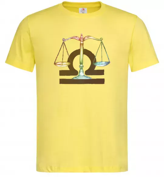 Чоловіча футболка Терези знак зодіаку Лимонний фото