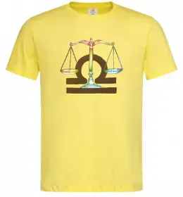 Мужская футболка Терези знак зодіаку Лимонный фото