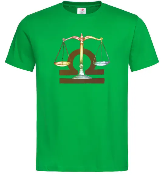 Чоловіча футболка Терези знак зодіаку Зелений фото