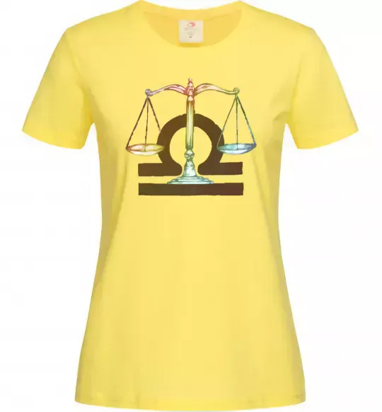 Женская футболка Терези знак зодіаку Лимонный фото