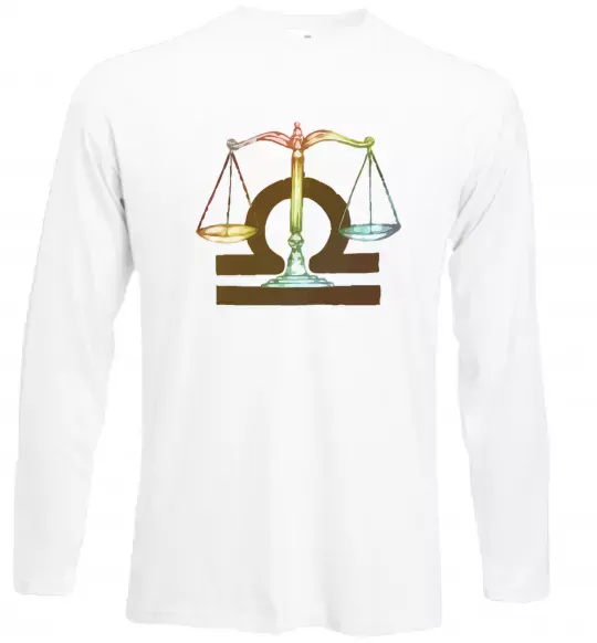 Лонгслив Терези знак зодіаку Белый фото