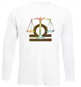 Лонгслив Терези знак зодіаку Белый фото