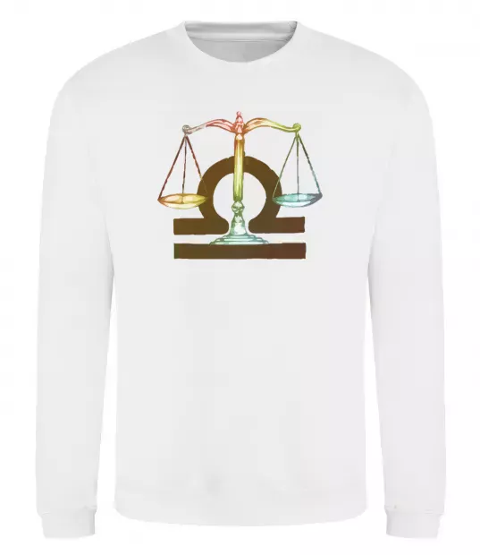 Світшот Терези знак зодіаку Білий фото