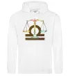 Чоловіча толстовка (худі) Терези знак зодіаку Білий Чоловіча толстовка (худі) Терези знак зодіаку Білий фото