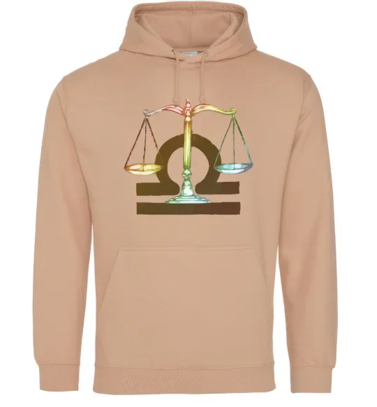 Чоловіча толстовка (худі) Терези знак зодіаку Пісочний фото