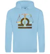 Чоловіча толстовка (худі) Терези знак зодіаку Блакитний фото