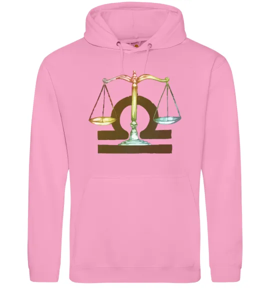 Женская толстовка (худи) Терези знак зодіаку Розовый фото