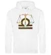 Женская толстовка (худи) Терези знак зодіаку Белый Женская толстовка (худи) Терези знак зодіаку Белый фото