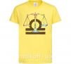 Дитяча футболка Весы знак зодиака Лимонний фото