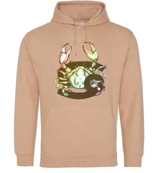 Мужская толстовка (худи) Рак знак зодіаку Песочный фото