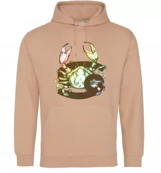 Женская толстовка (худи) Рак знак зодіаку Песочный фото