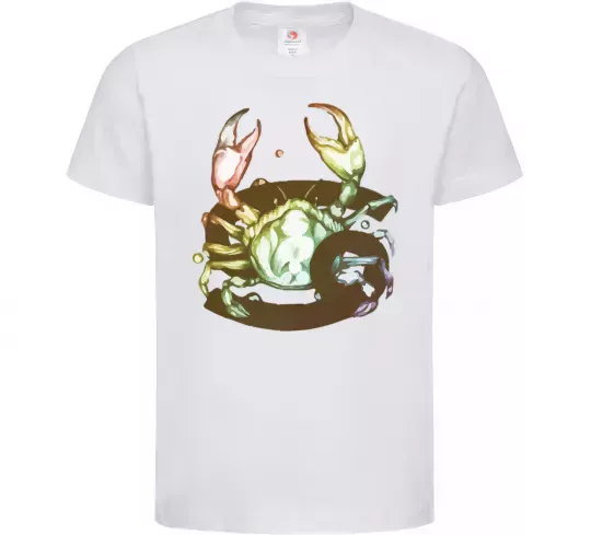 Дитяча футболка Рак знак зодіаку Білий фото