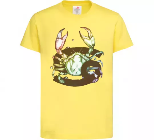 Дитяча футболка Рак знак зодіаку Лимонний фото