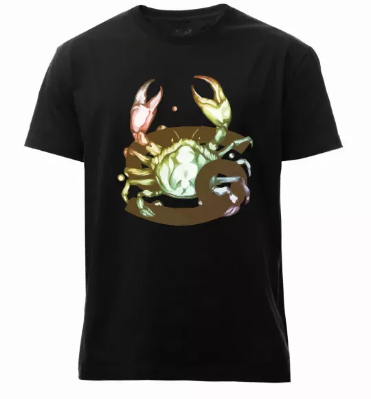 Мужская премиум футболка Рак знак зодіаку Черный фото