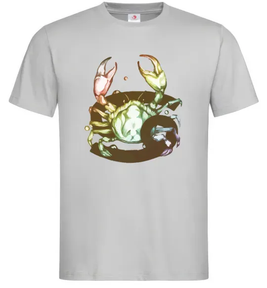 Чоловіча футболка Рак знак зодіаку Сірий фото