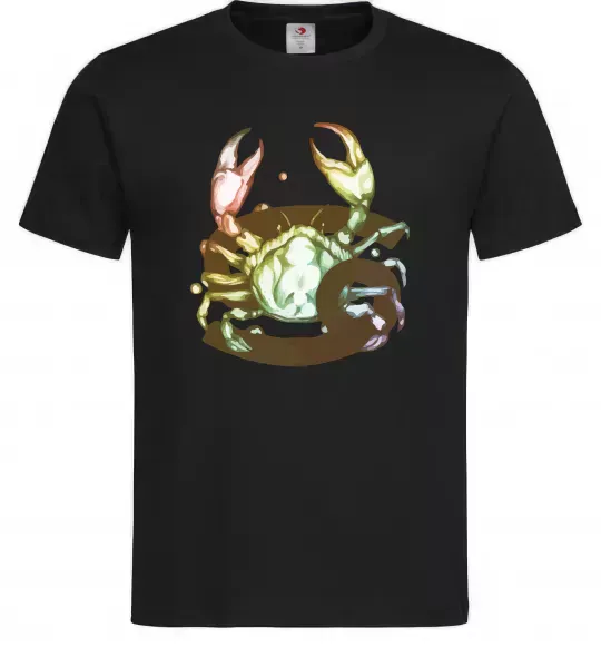 Чоловіча футболка Рак знак зодіаку Чорний фото