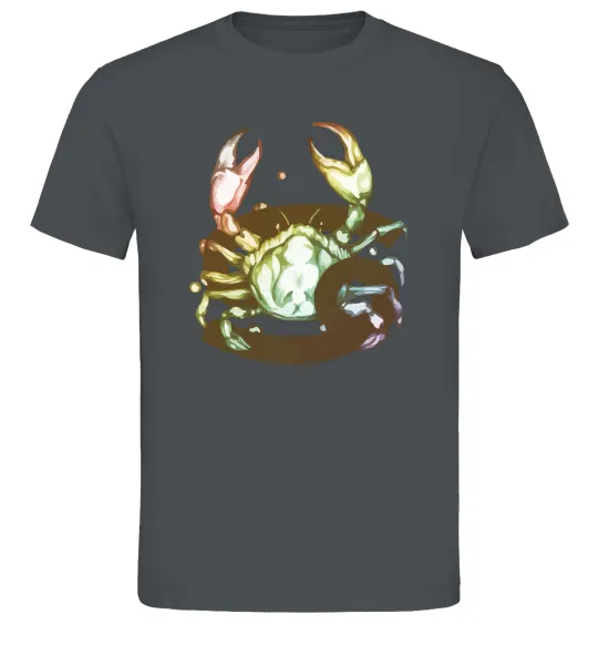 Чоловіча футболка Рак знак зодіаку Графіт фото