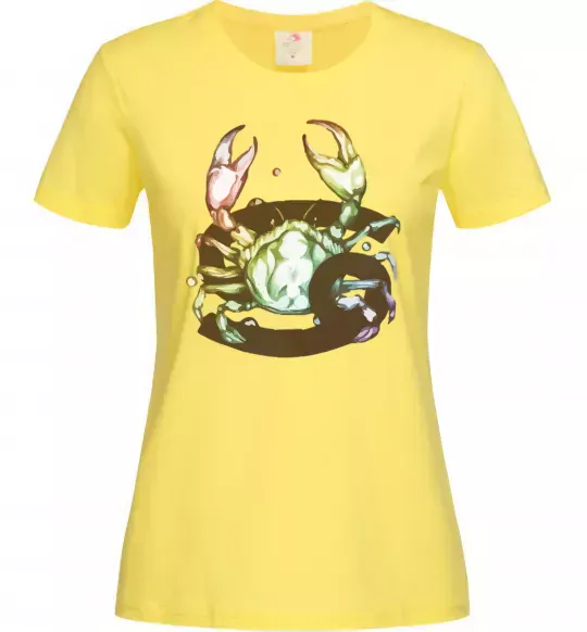 Женская футболка Рак знак зодіаку Лимонный фото