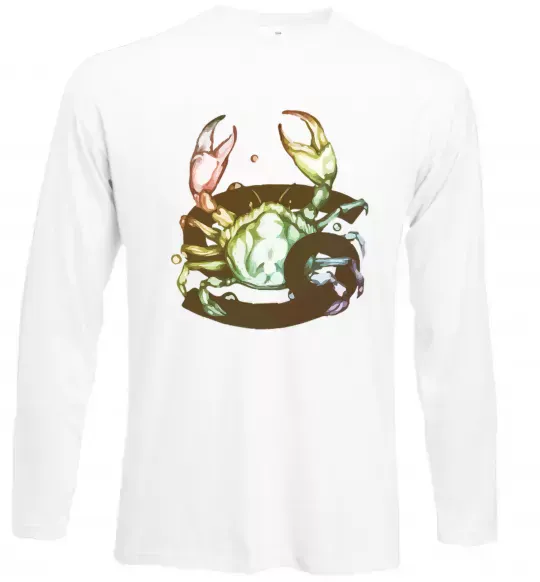 Лонгслів Рак знак зодіаку Білий фото