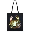 Еко-сумка Рак знак зодіаку Чорний фото