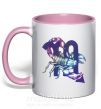 Чашка с цветной ручкой Скорпион знак зодиака Нежно розовый фото