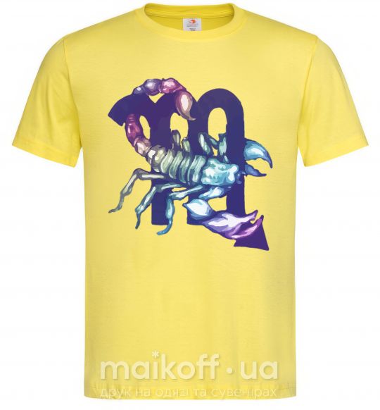 Мужская футболка Скорпион знак зодиака Лимонный фото