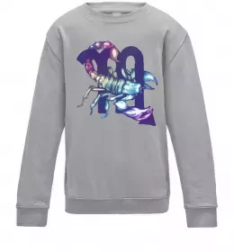 Дитячий світшот Скорпіон знак зодіаку Сірий меланж фото