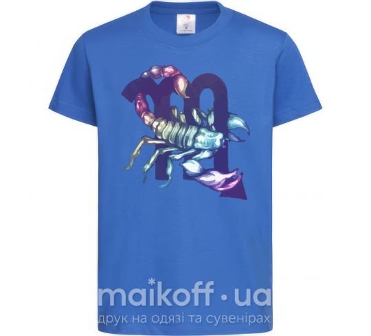 Детская футболка Скорпион знак зодиака Ярко-синий фото
