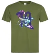 Мужская футболка Скорпіон знак зодіаку Оливковый фото