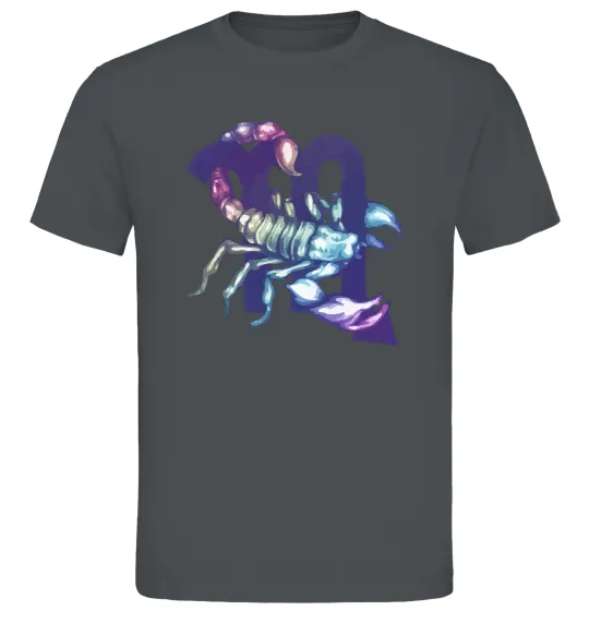 Мужская футболка Скорпіон знак зодіаку Графит фото