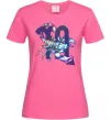 Жіноча футболка Скорпіон знак зодіаку Яскраво-рожевий фото