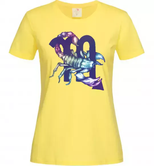 Жіноча футболка Скорпіон знак зодіаку Лимонний фото