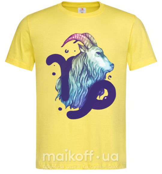 Мужская футболка Козерог знак зодиака Лимонный фото